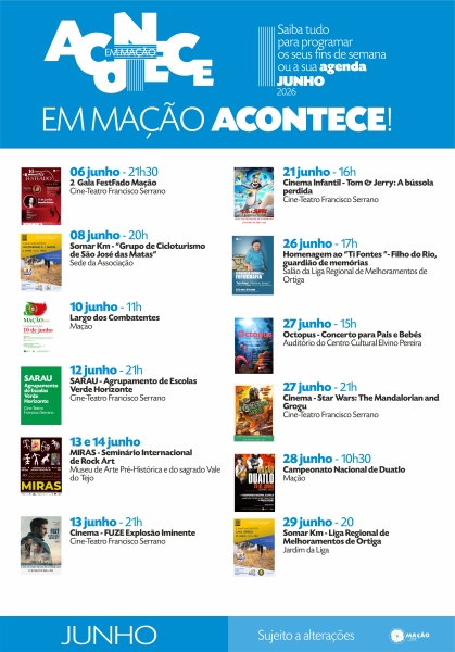 ACONTECE EM MAÇÃO... EM JUNHO